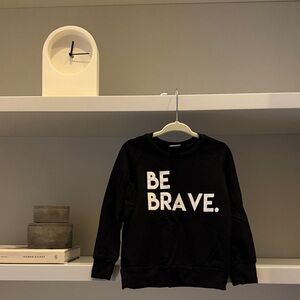 Kids Black 'Be Brave' Sweatshirt